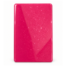 Load image into Gallery viewer, A rectangular glossy pink panel with fine silver glitter and a soft diagonal light reflection, shown on a clean white background.