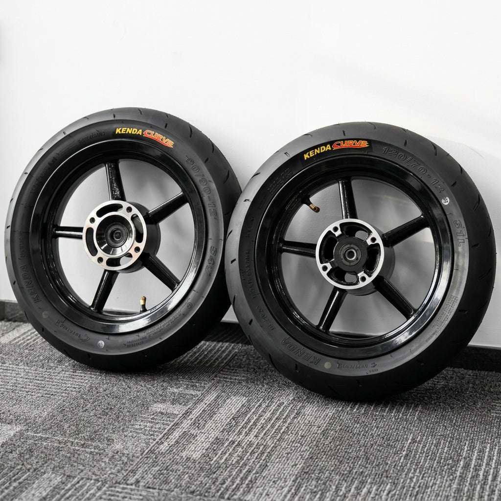 12” Black Supermoto Wheel Set | Tuttio, Yozma, Razors & RTR
