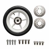 12" White Supermotos with brake rotors and hardware