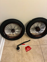 Load image into Gallery viewer, K. Mods 16” Complete Dual-Sport Wheelset + Shinko 241 Tires
