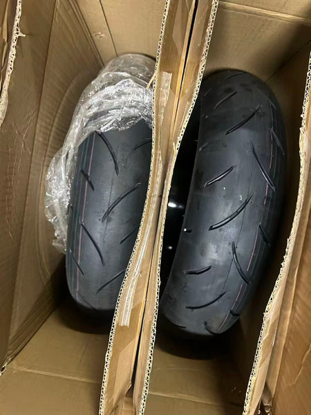 12” Supermoto Wheel Set for Tuttio Soleil 01 | Like New | Gloss Black