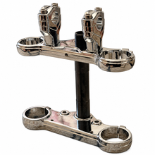 Load image into Gallery viewer, Tuttio Soleil 01 mirror chrome triple clamp set with handlebar risers
