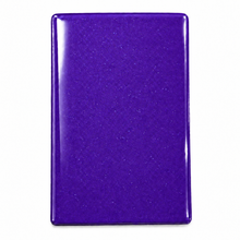 Load image into Gallery viewer, A rectangular glossy purple tile or panel with rounded corners, shown against a plain white background.
