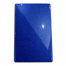 Load image into Gallery viewer, A rectangular glossy blue panel with fine glitter/sparkle throughout, shown upright on a plain white background.
