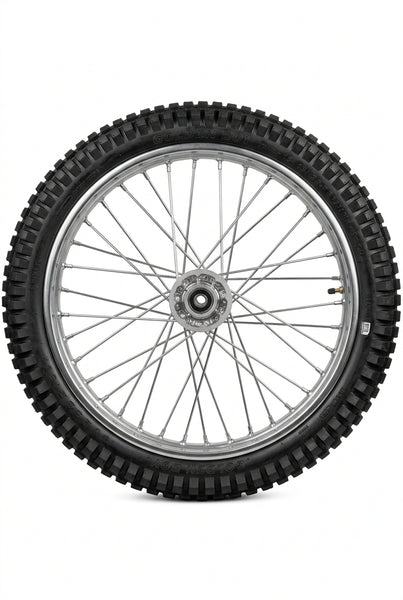 Close-up of Prismatic Powders Super Chrome reflective finish on Tuttio wheel